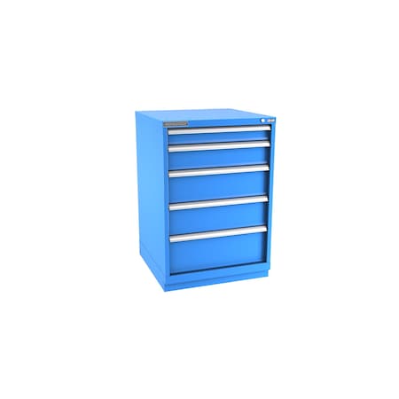 Champion Tool Storage Modular Drawer Cabinet, 5 Drawer, Blue, Steel, 28 in W x 28-1/2 in D x 41-3/4 in H S18000501ILCFTB-BB